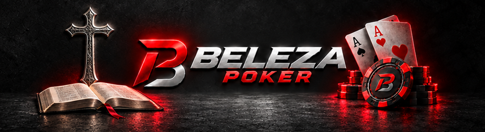 Marca Beleza Poker com cruz, Bíblia, cartas e fichas